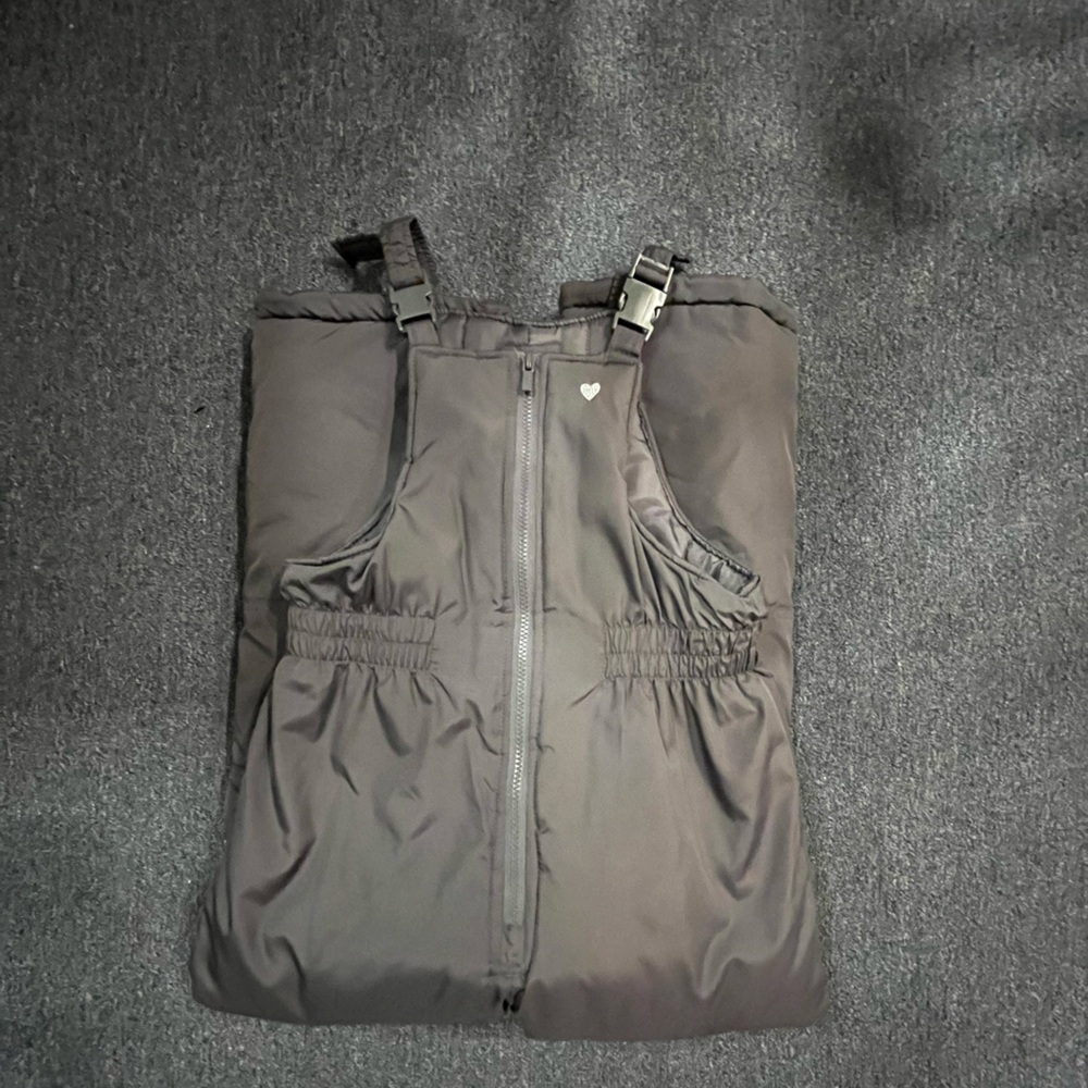 Grey/ black girls size 10 snow pants